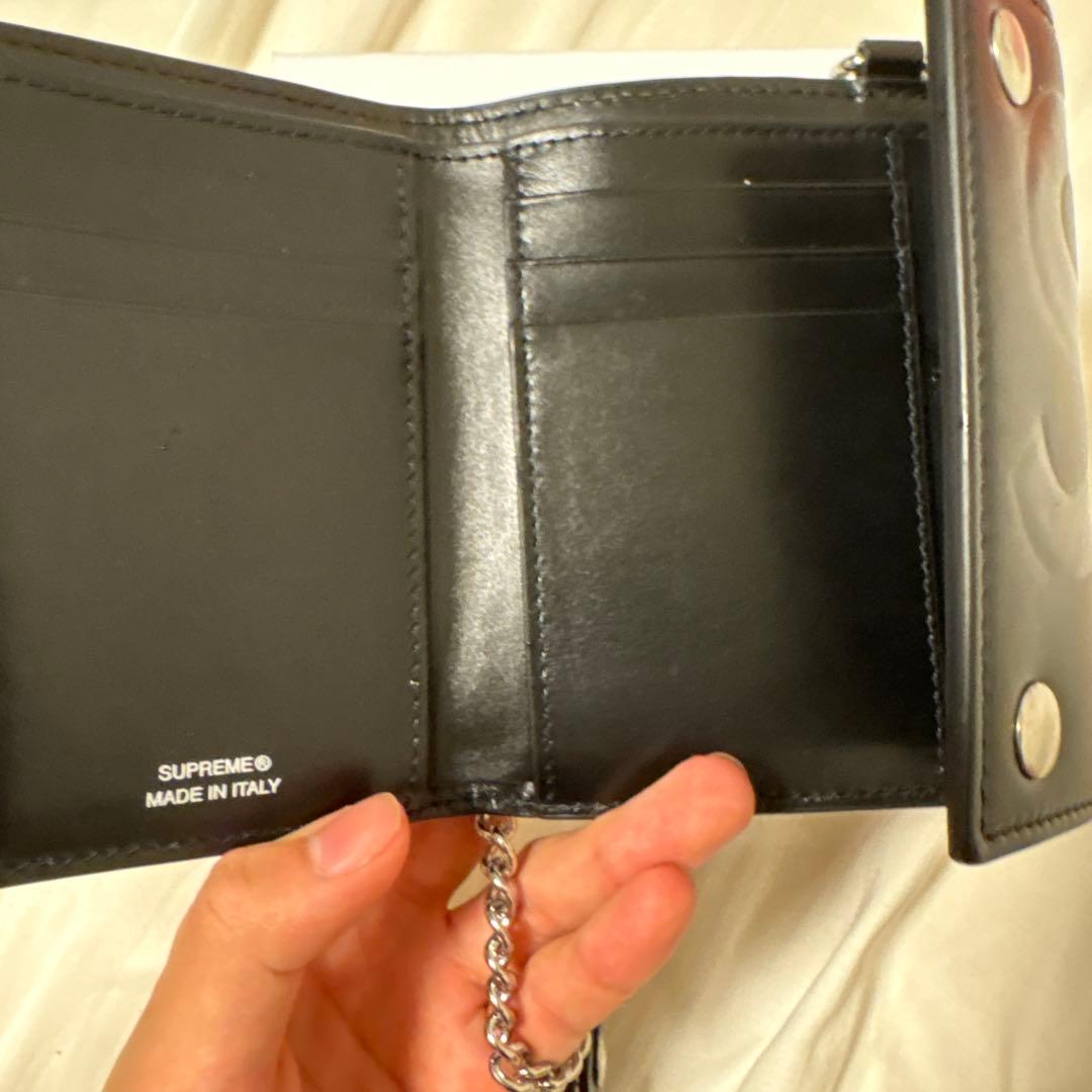 最安値‼️Supreme ブラック レザー ウォレットチェーン