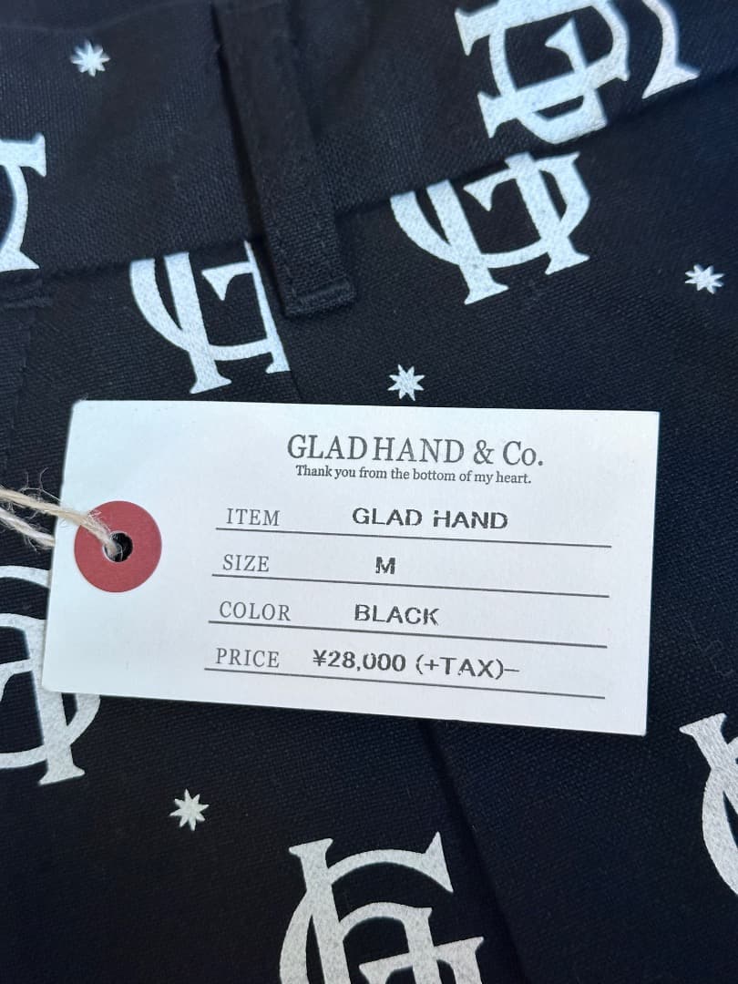 未使用タグ付 GLAD HAND FAMILY CREST 総柄 パンツ