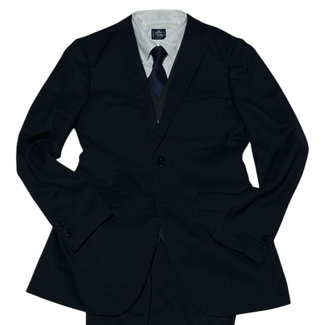 ORIHICA 3ピース リバーシブルベスト スーツ ネイビー A6