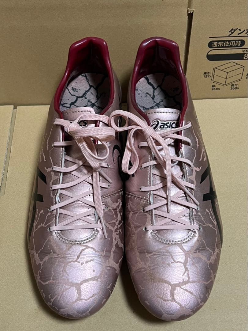 アシックス メナス3L.E 28.5cm ラグビースパイク ピンクゴールド