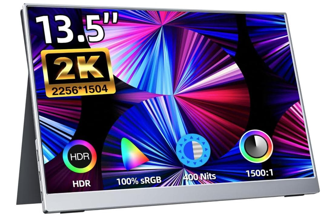 モバイルモニター kksmart 13.5インチ NK-135　2K・超軽量