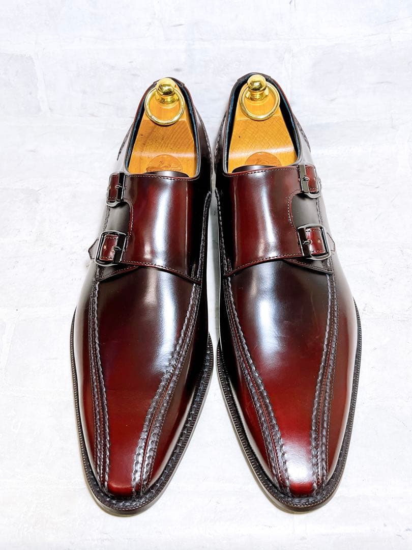 【未使用】REGAL ダブルモンク ビジネスシューズ 本革 ボルドー 26cm