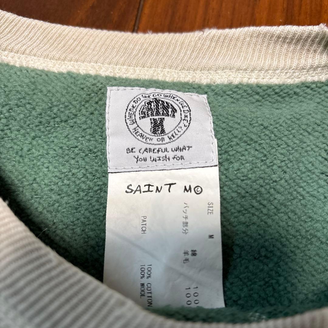 SAINT Mxxxxxx SM-S22-0000-040 グリーンスエット