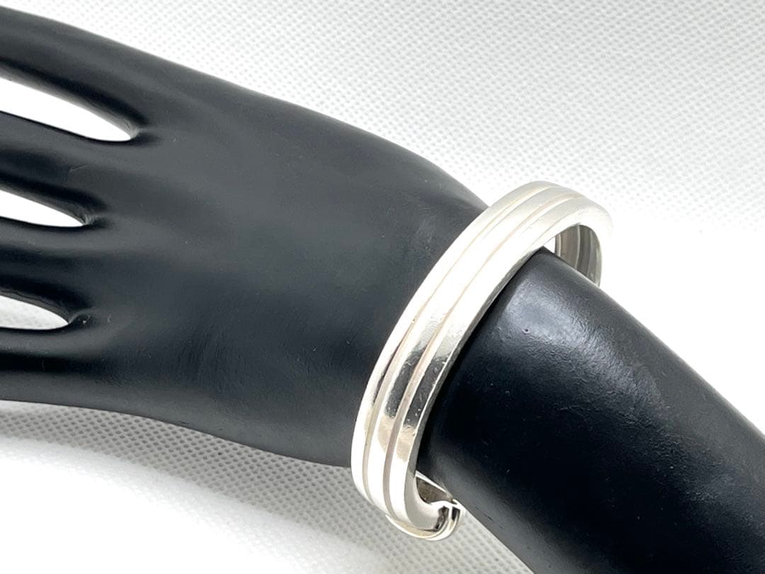 h141 希少　ヴィンテージ　ティファニー　1995 グルーブド　バングル925