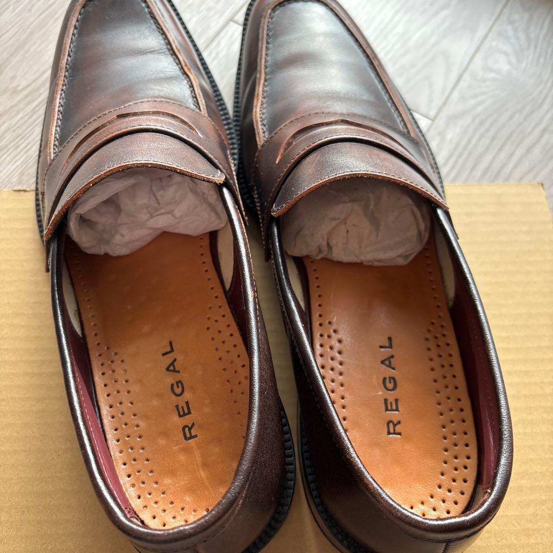 REGAL ブラウン ドレスシューズ モカシン　26.5 EEE