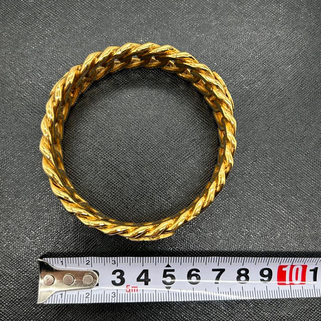シャネル　CHANEL ブレスレット　バングル　ゴールド　マメ
