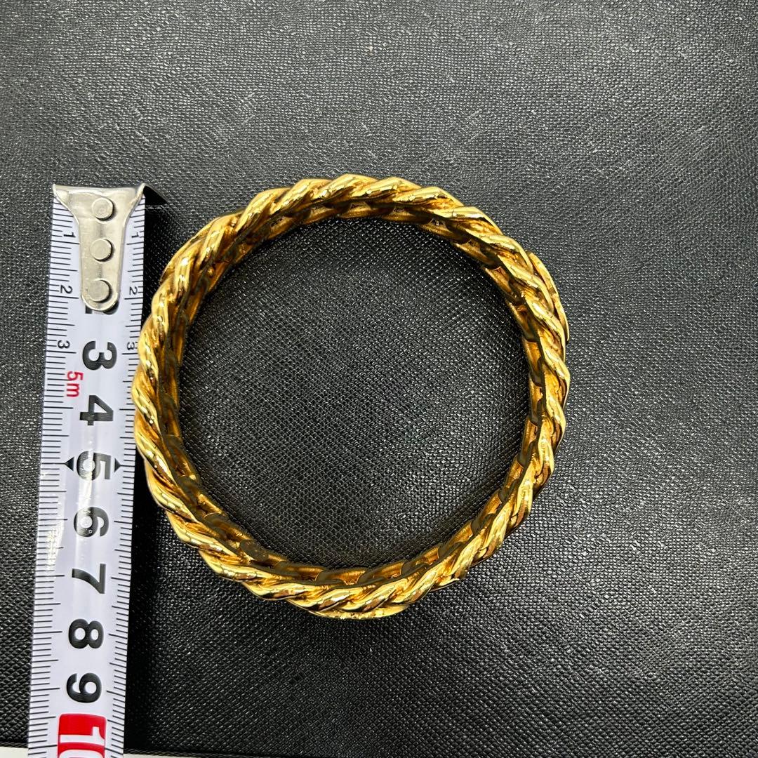 シャネル　CHANEL ブレスレット　バングル　ゴールド　マメ