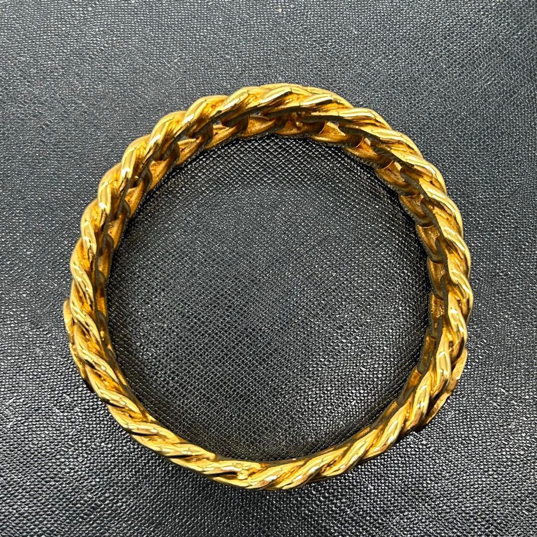 シャネル　CHANEL ブレスレット　バングル　ゴールド　マメ