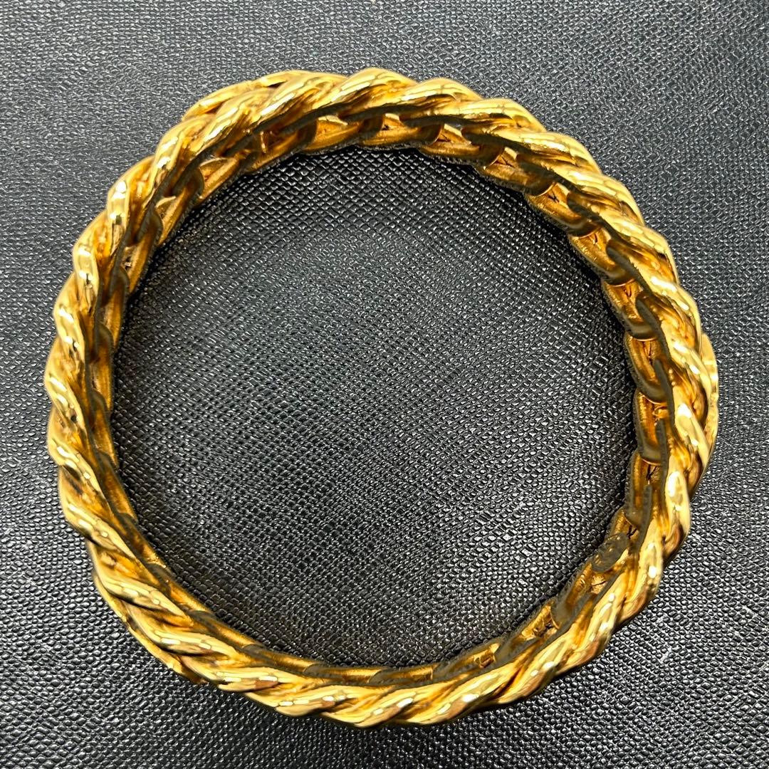 シャネル　CHANEL ブレスレット　バングル　ゴールド　マメ