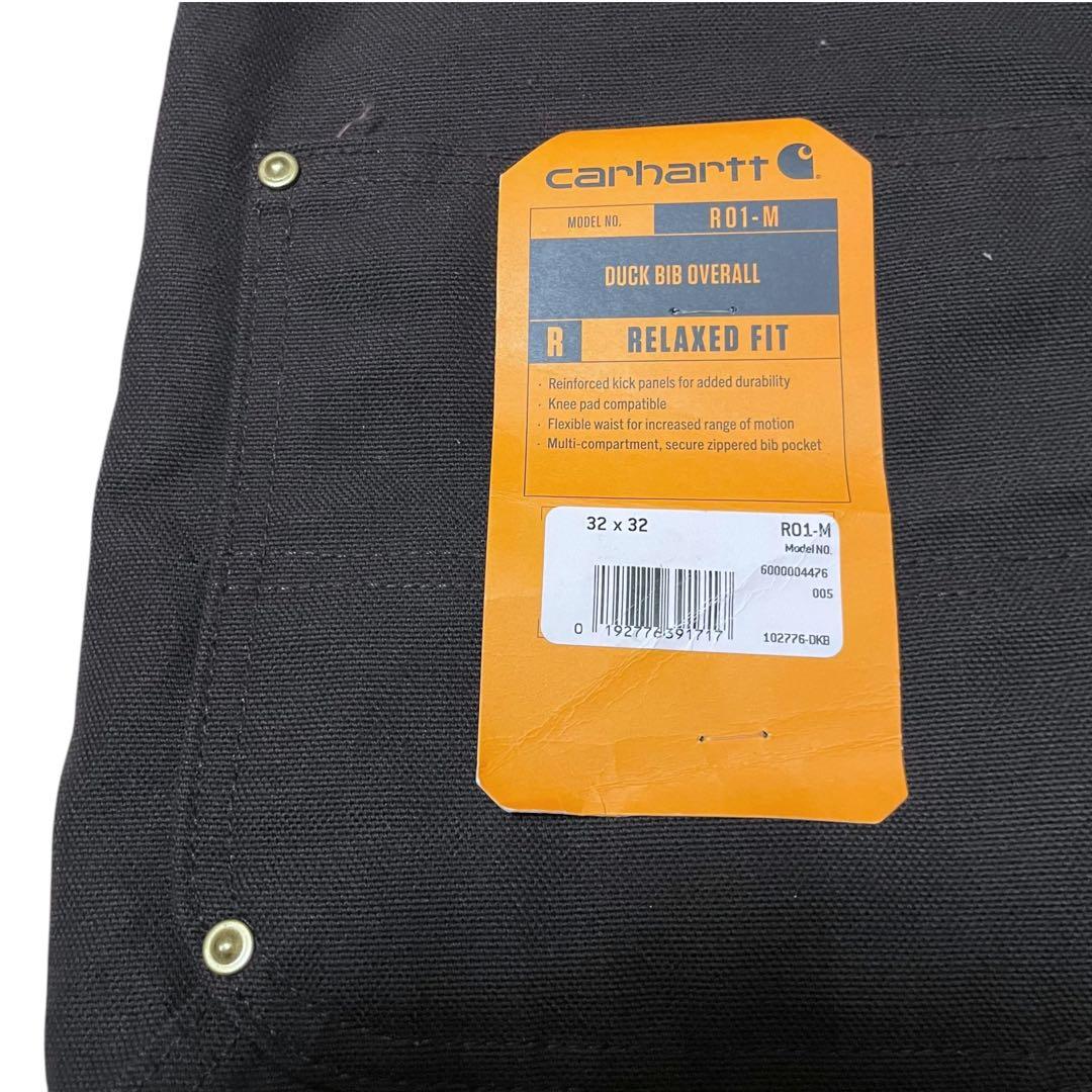 耐カーハートダックオーバーオールブラウンUSA古着ワークつなぎ