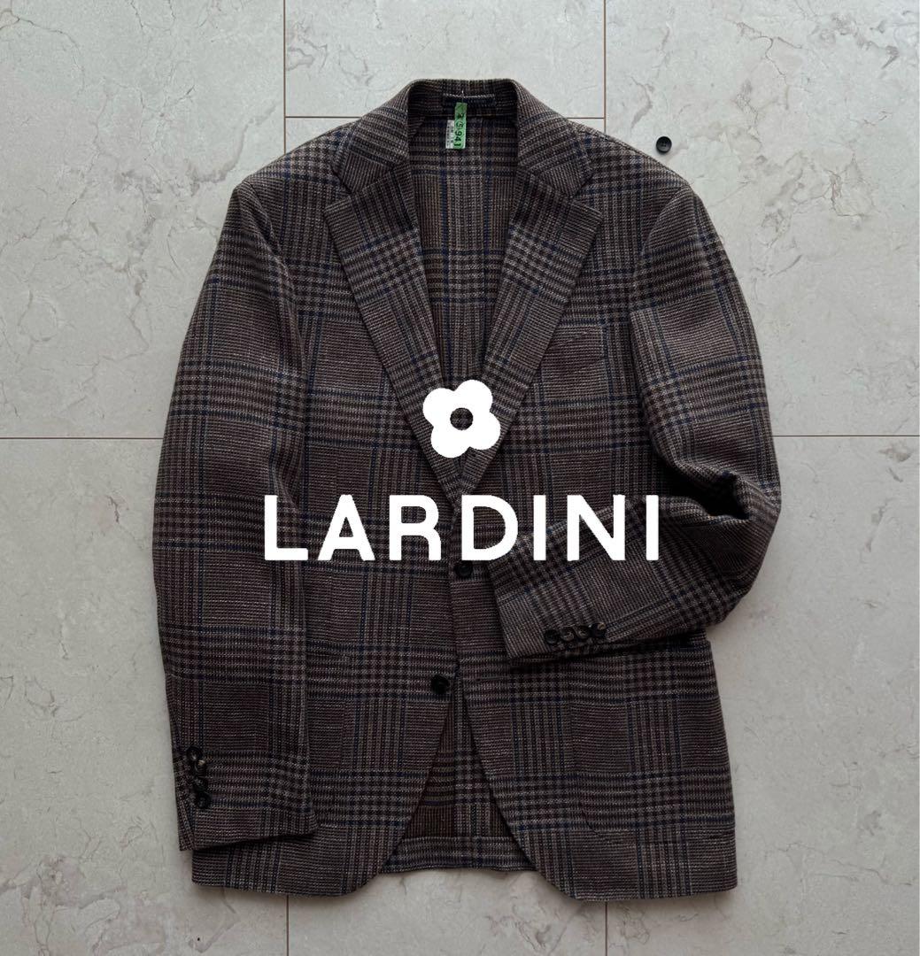 【極美品・未使用級】 LARDINI ラルディーニ 5者混ジャケット 近年ロゴ