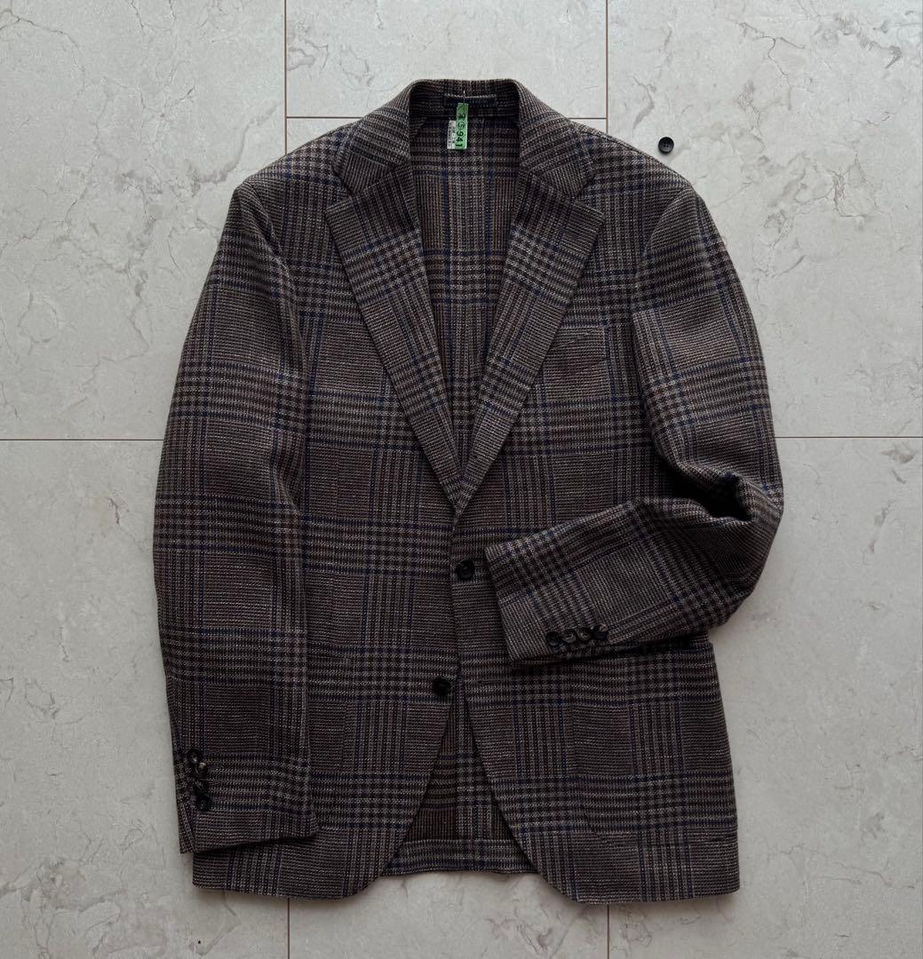 【極美品・未使用級】 LARDINI ラルディーニ 5者混ジャケット 近年ロゴ