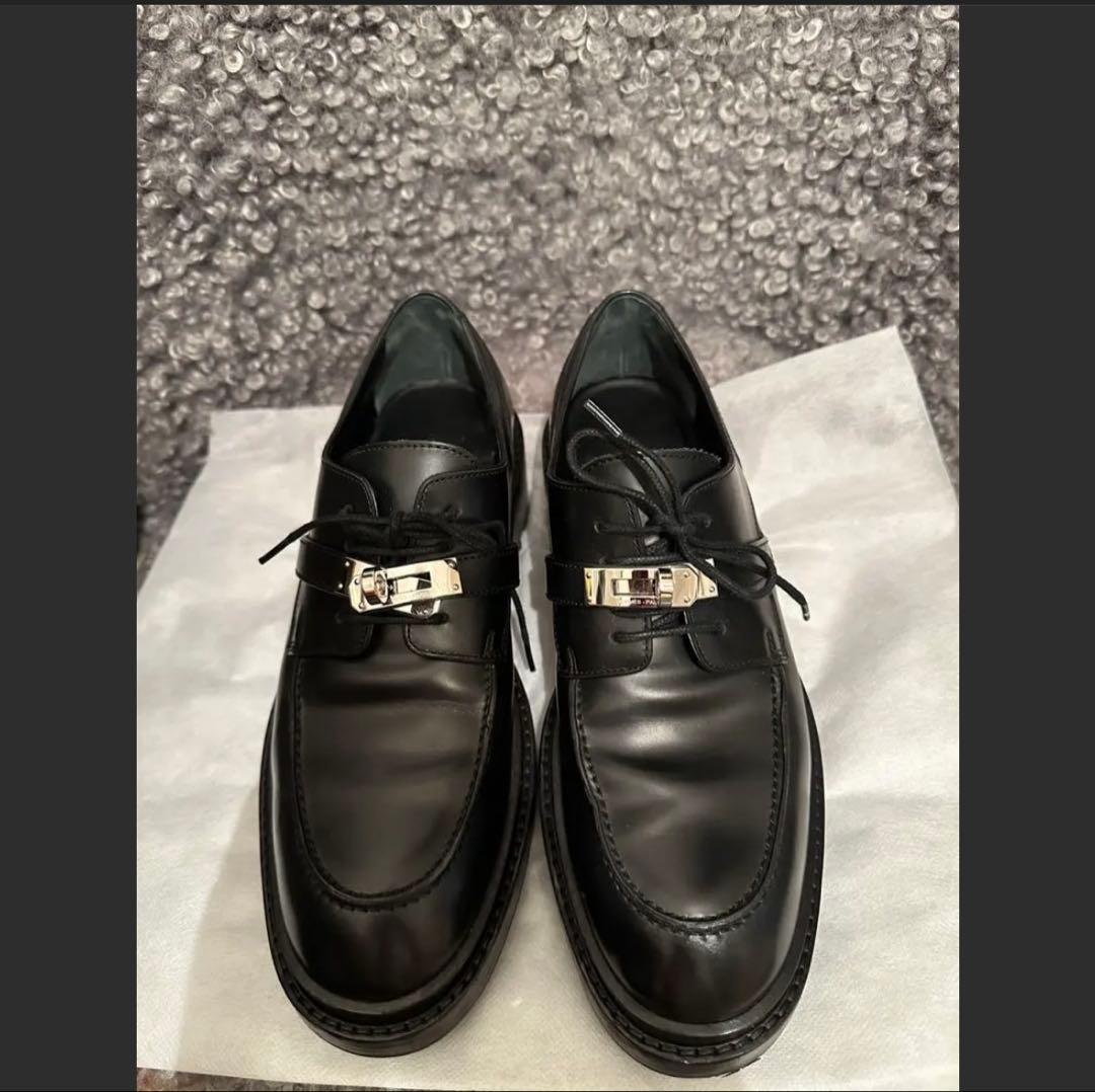 HERMESファースト ケリーローファーブラック39