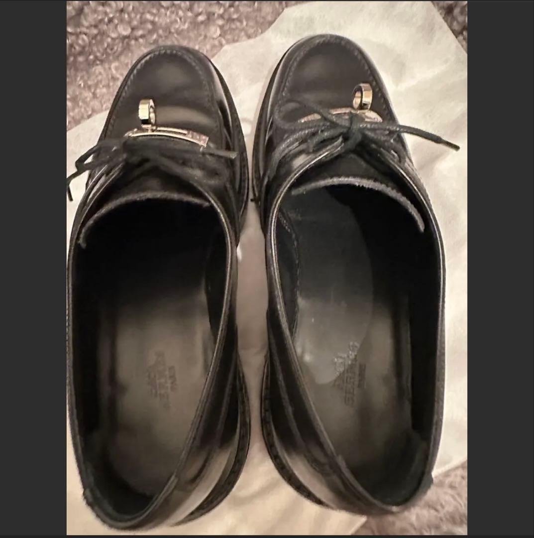 HERMESファースト ケリーローファーブラック39