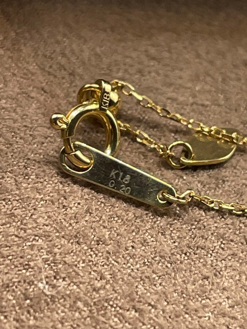 【現行品】agete K18 0.2ct ダイヤモンド ネックレス