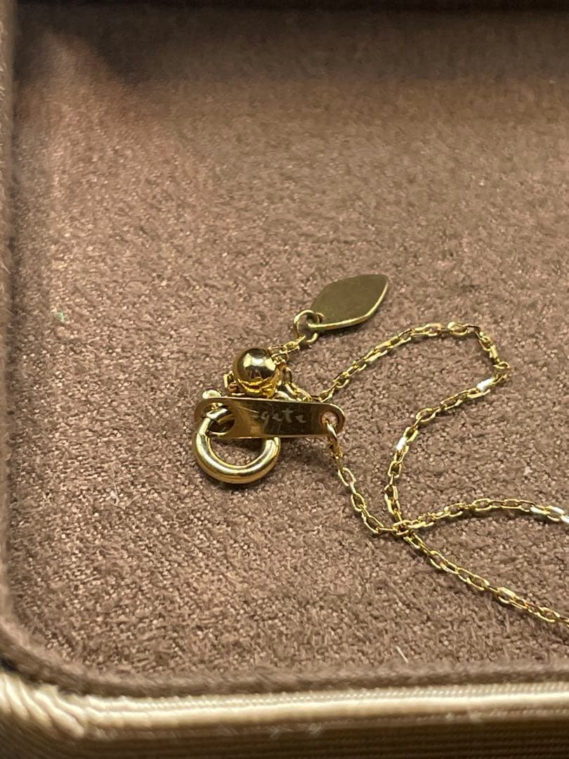 【現行品】agete K18 0.2ct ダイヤモンド ネックレス