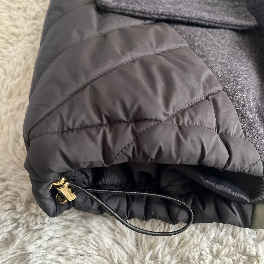 Eimee Law メルトン&キルトファーフーディブルゾン 美品