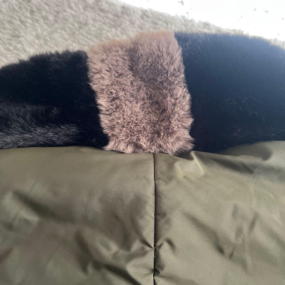 Eimee Law メルトン&キルトファーフーディブルゾン 美品