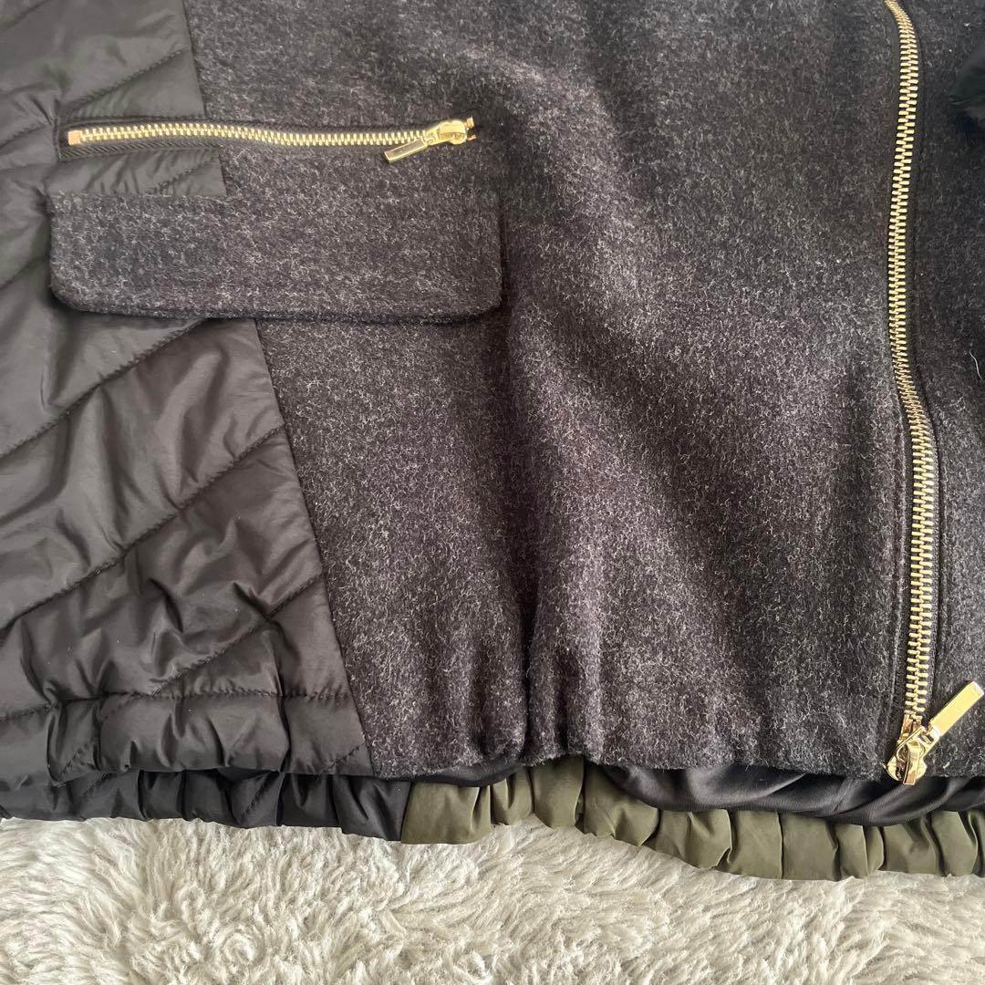 Eimee Law メルトン&キルトファーフーディブルゾン 美品