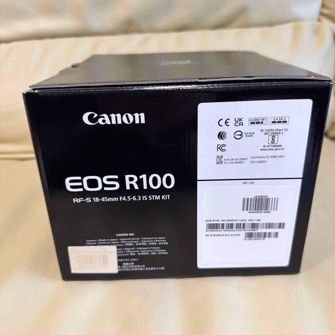 新同品CANON EOS R100 RF-S 18-45mm レンズキット