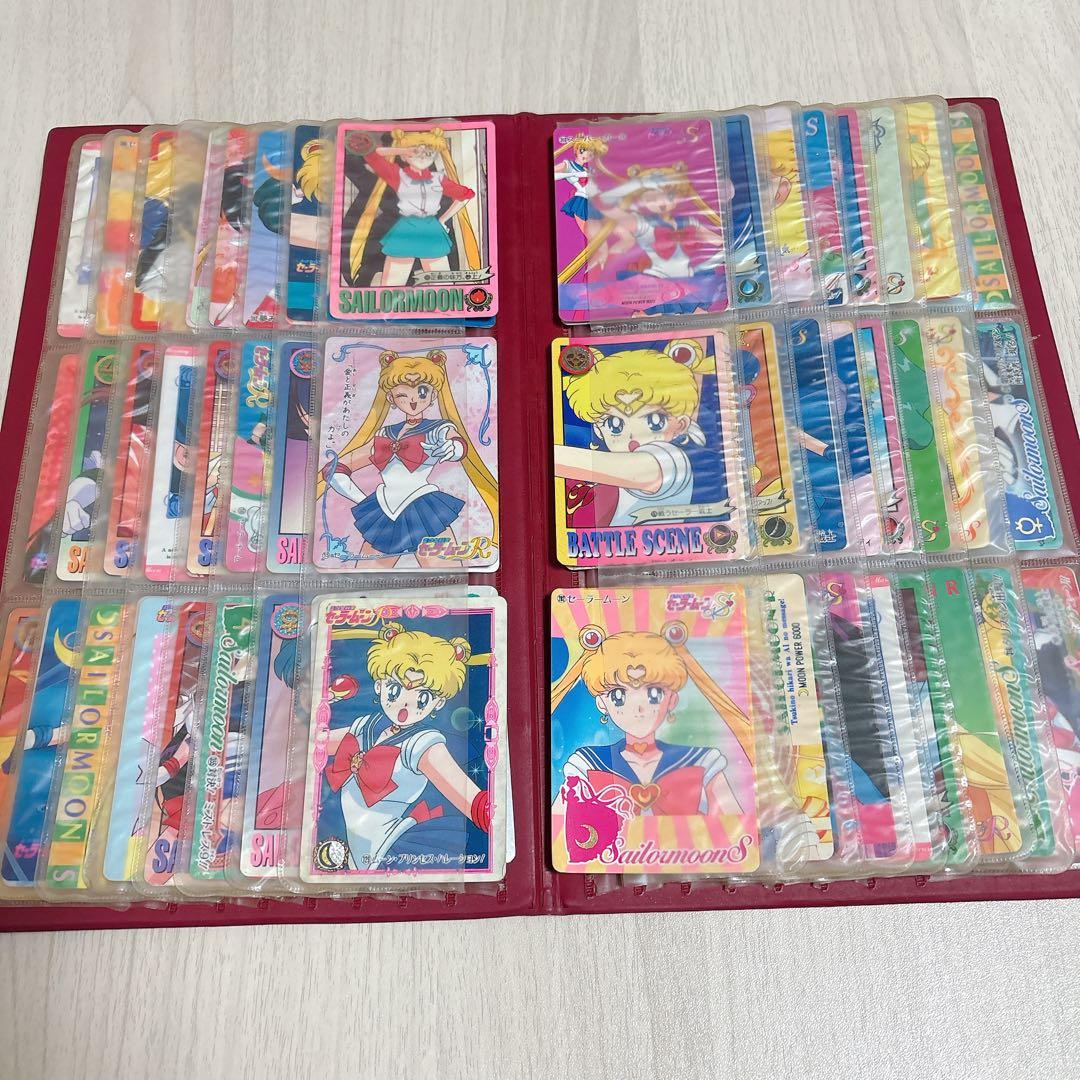 美少女戦士セーラームーン 当時物217枚公式カードアルバム付きまとめ売り大量