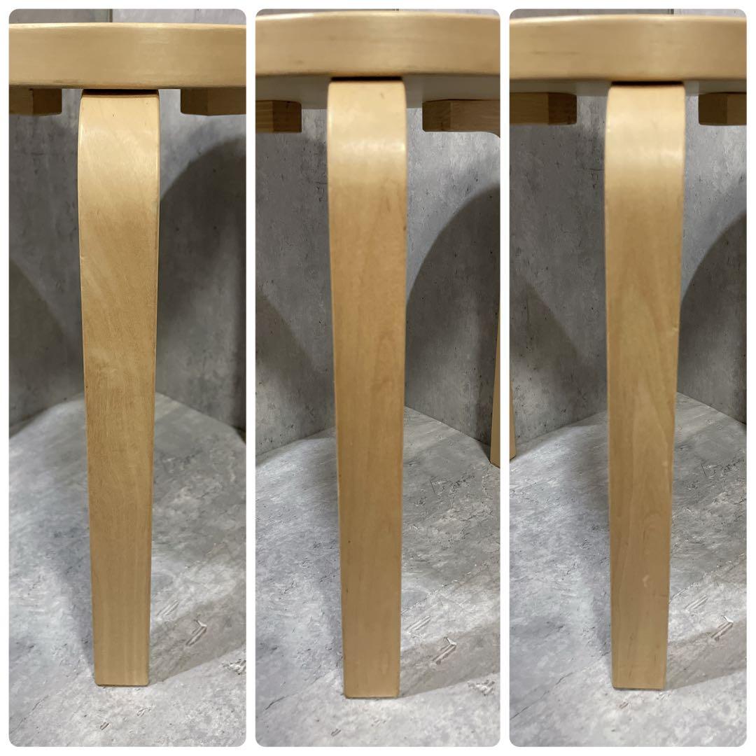 Artek アルテック スツール60 3本脚 レッド 正規品シール有 2012年