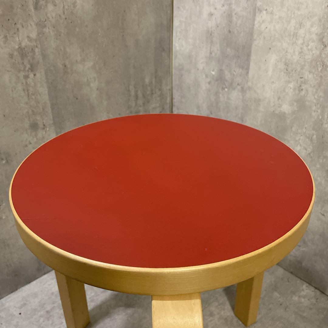 Artek アルテック スツール60 3本脚 レッド 正規品シール有 2012年