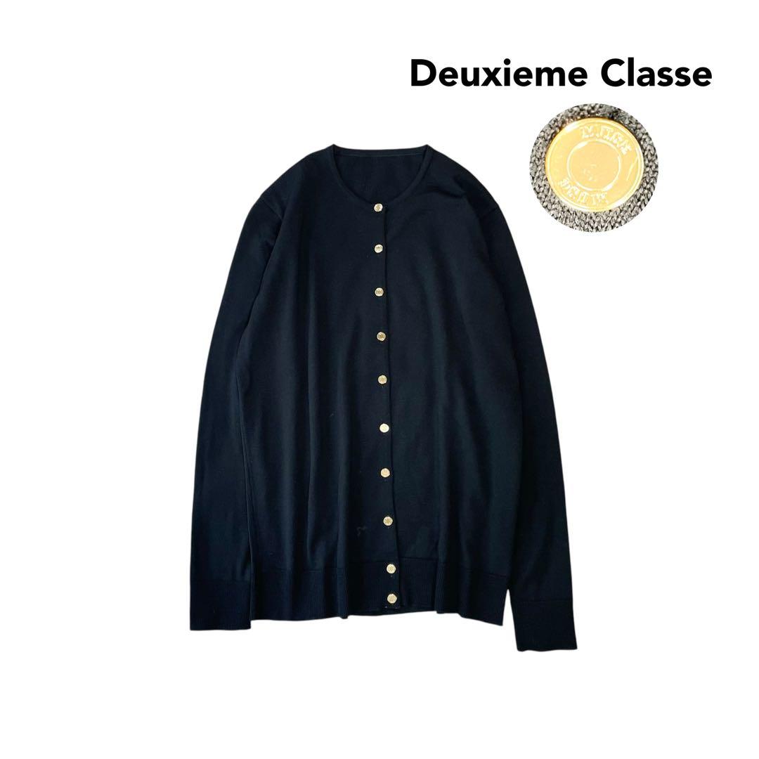 ほぼ未使用✨Deuxieme Classe FF30クルーネックカーディガン 金