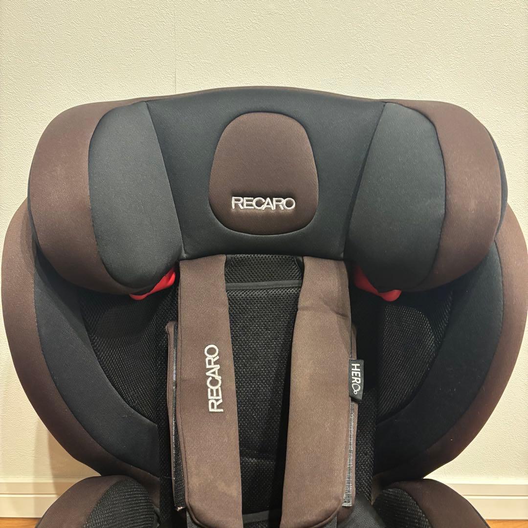 美品 RECARO チャイルドシート ブラウン 上位機種　HERO搭載機種