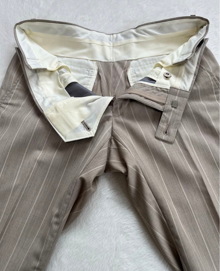 【希少】ANGELICO オーダースーツ　セットアップ　スリーピース　グレージュ