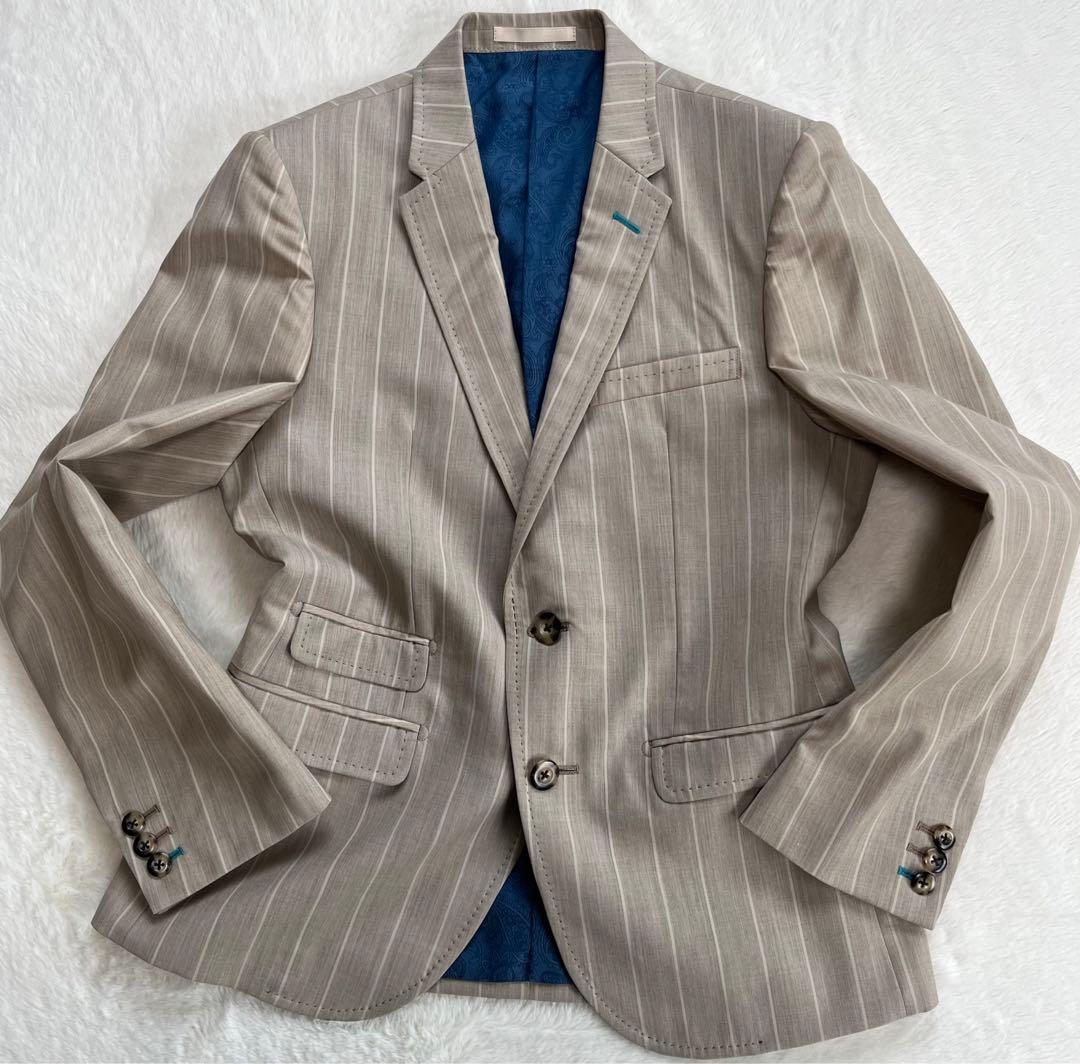 【希少】ANGELICO オーダースーツ　セットアップ　スリーピース　グレージュ