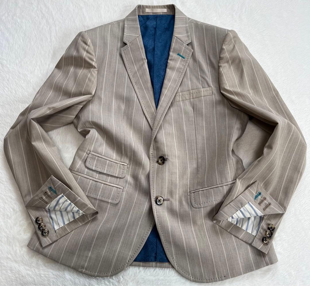 【希少】ANGELICO オーダースーツ　セットアップ　スリーピース　グレージュ