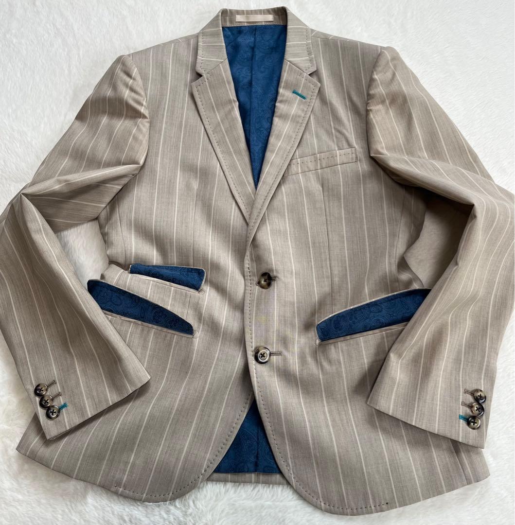 【希少】ANGELICO オーダースーツ　セットアップ　スリーピース　グレージュ