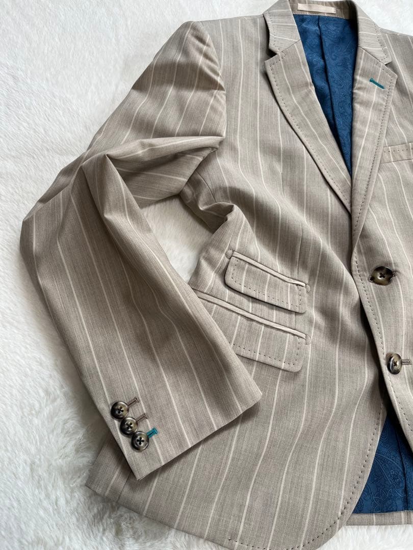 【希少】ANGELICO オーダースーツ　セットアップ　スリーピース　グレージュ