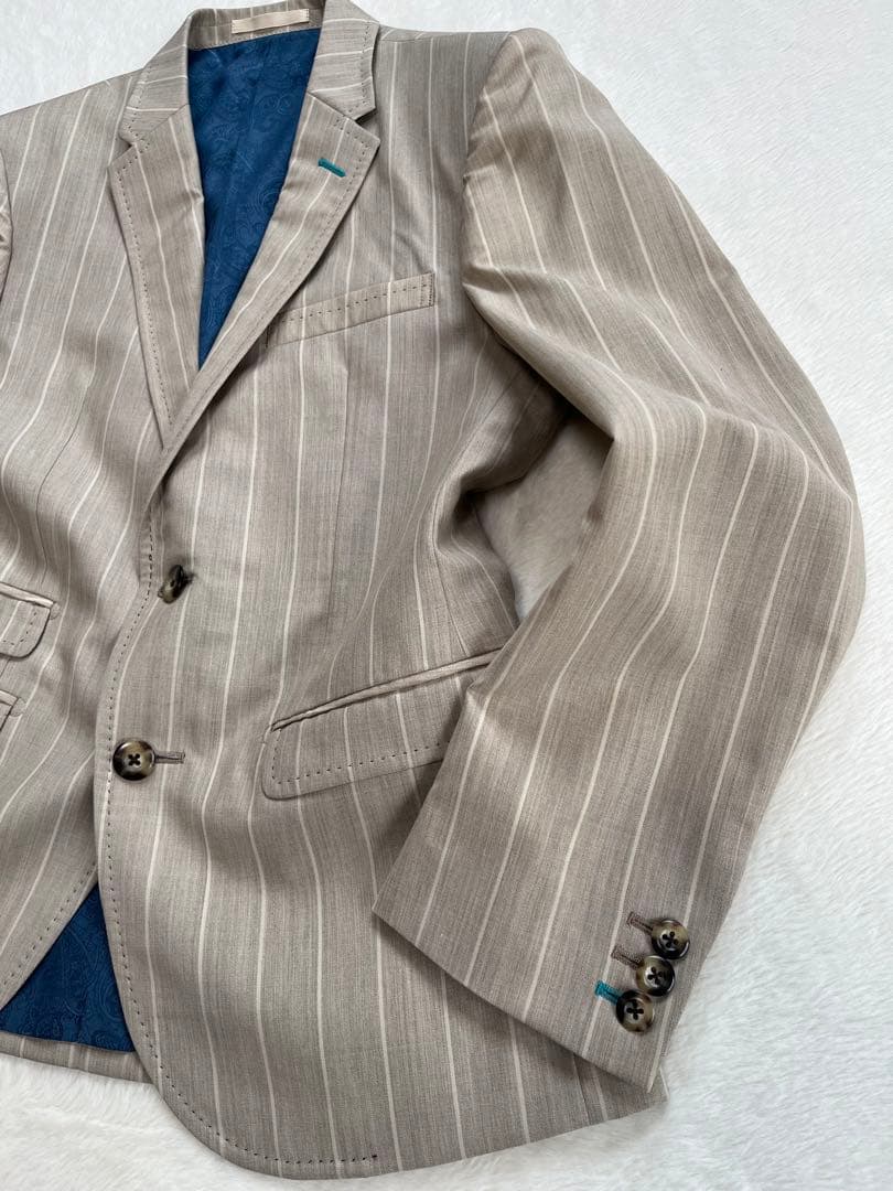 【希少】ANGELICO オーダースーツ　セットアップ　スリーピース　グレージュ
