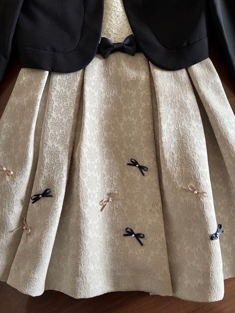 【美品】プティマイン　セレモニーワンピース　ジャケットセット　120