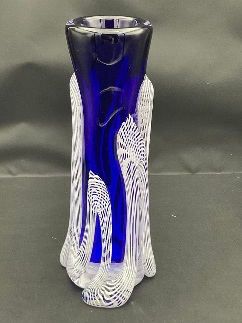 坂田裕昭　ガラス　花瓶　レース文様