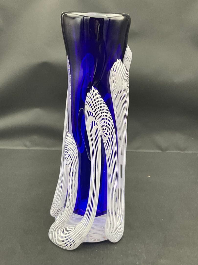 坂田裕昭　ガラス　花瓶　レース文様