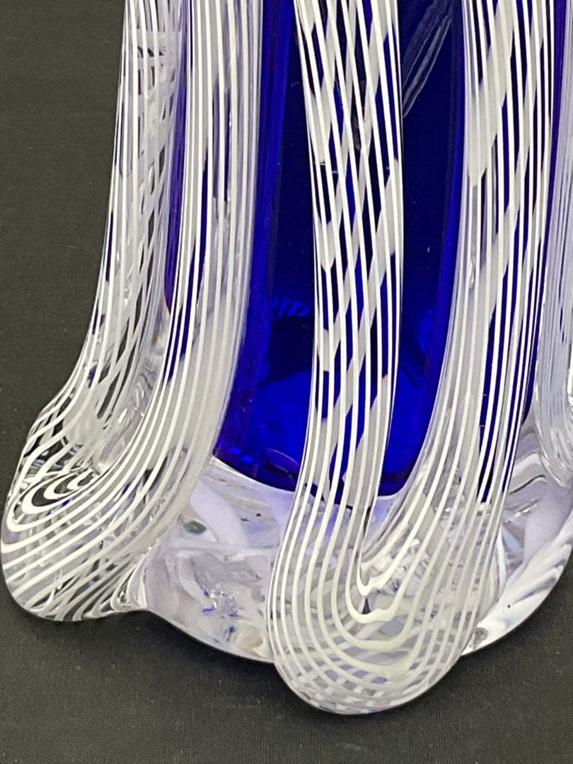 坂田裕昭　ガラス　花瓶　レース文様