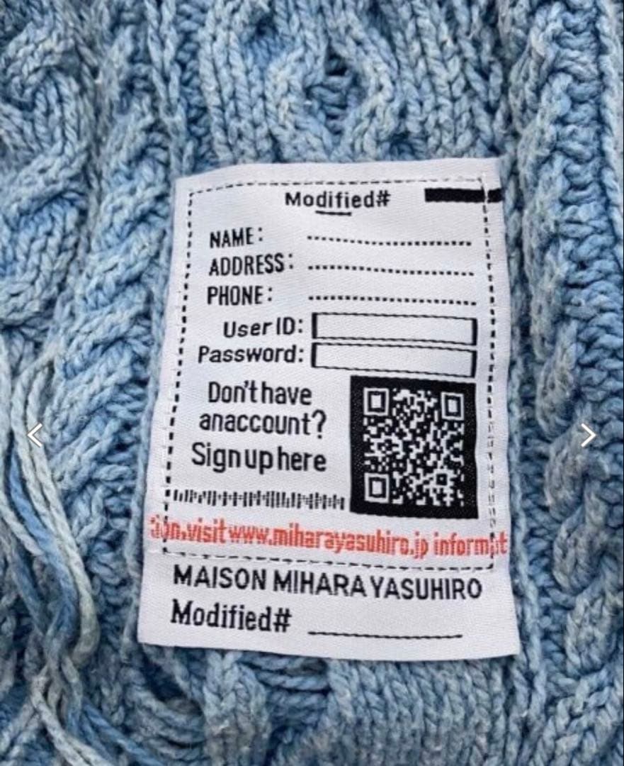 maison mihara yasuhiro ニット