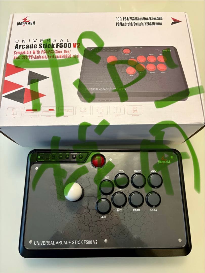 Mayflash アケコン F500 V2　三和電子パーツ変更済