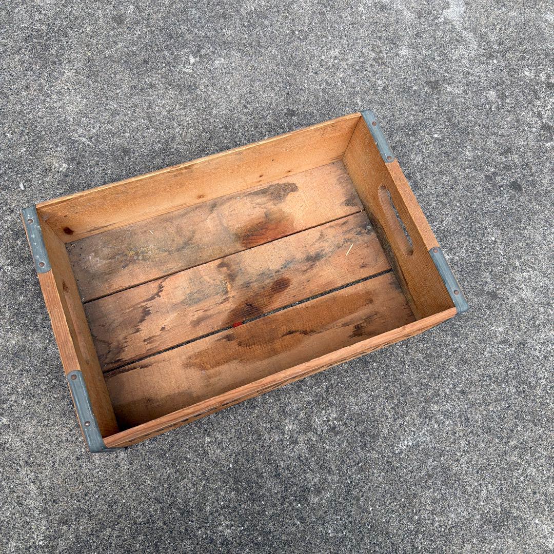 1973年製　70s 7UP ヴィンテージ　木製　ウッド　ボックス　コンテナ