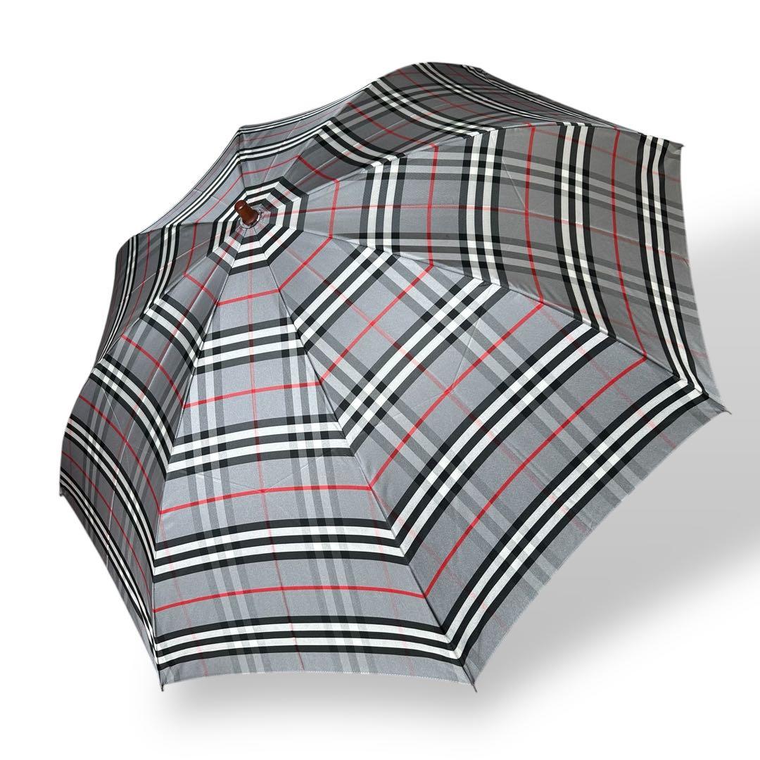 【新品タグ付き】Burberry　折りたたみ傘　グレー　ノバチェック