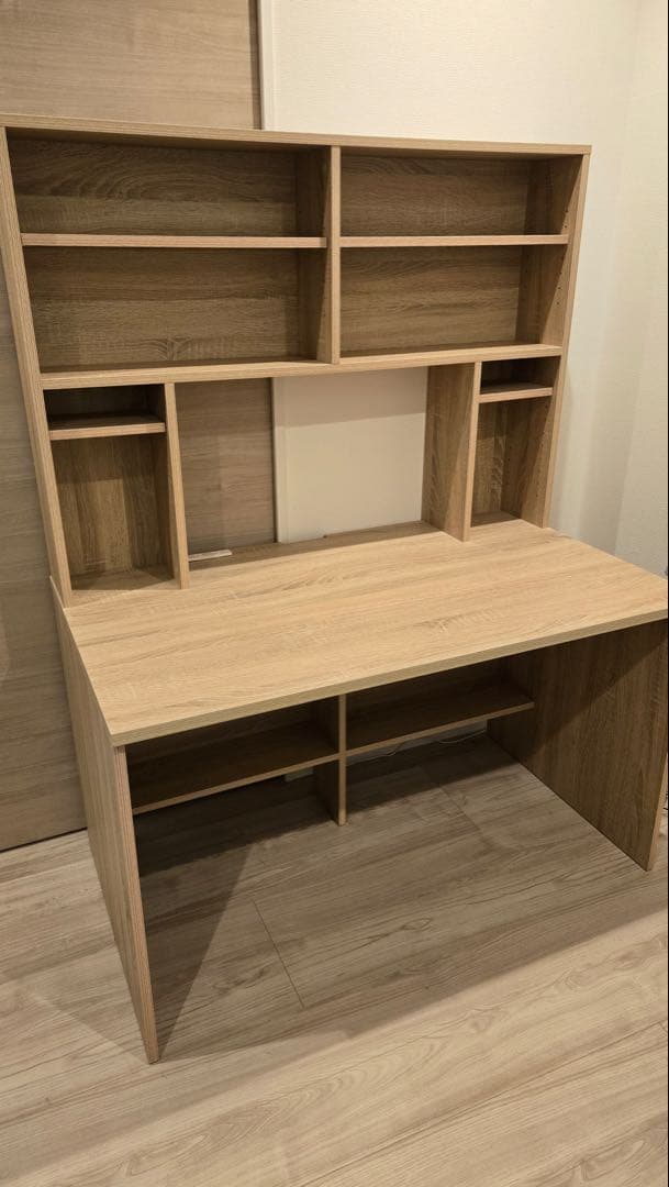 LOWYAロウヤデスク 机 学習机 pcデスク 収納 棚付き 幅120