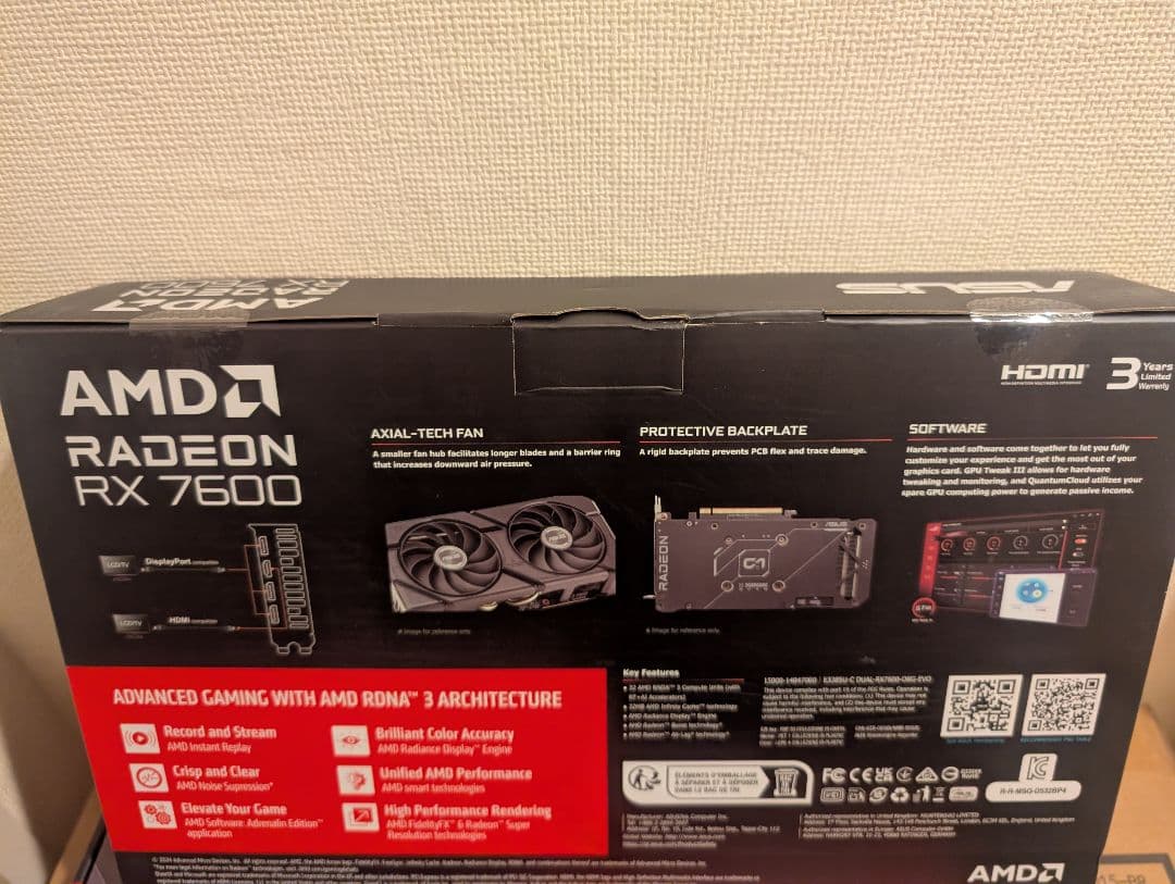 [新品未使用] Radeon RX 7600 OC 8GB