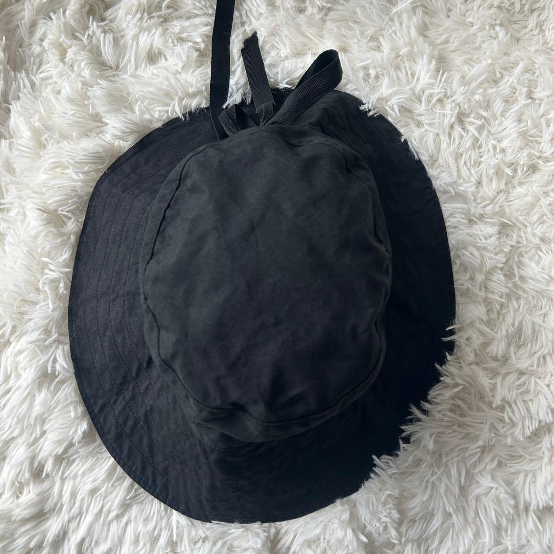 ヘレンカミンスキー つば広 りぼん コットンハット 帽子 黒