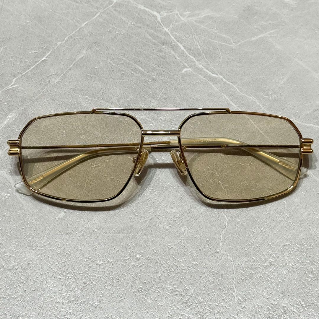 【BOTTEGA VENETA】Gold Frame Sunglasses