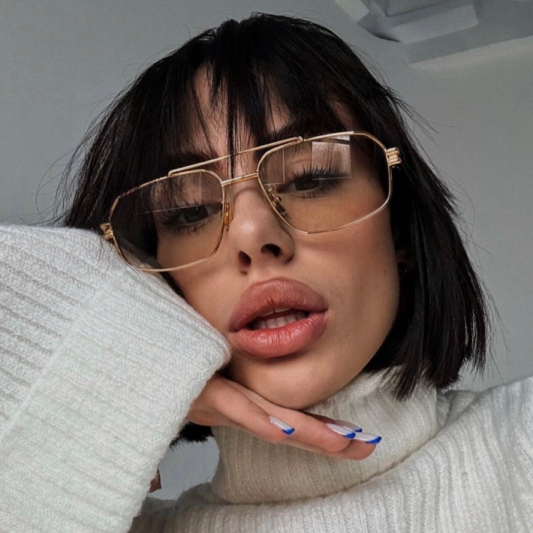 【BOTTEGA VENETA】Gold Frame Sunglasses