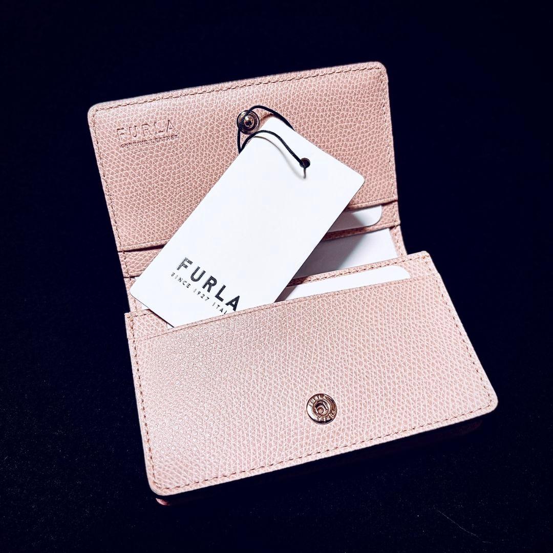 き*よ様 未使用　FURLA ピンク レザー 名刺入れ　カードケース