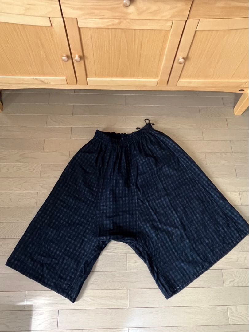 Ｙ’s黒 チェック柄 サルエルパンツ　サイズ2